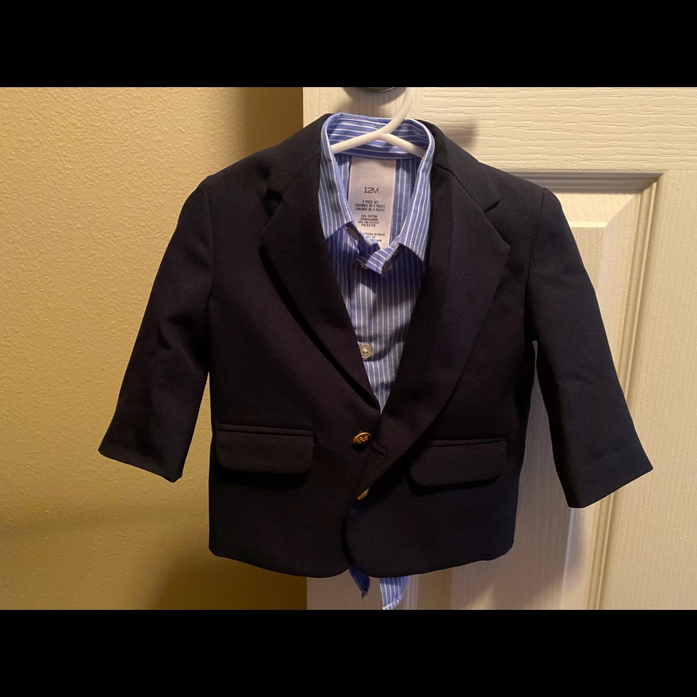 Nautica baby/toddler suit jacket and button up